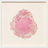 1.La Dentelle Radicale (Rose,) 2025, papier découpé, 45,75 x 45,75 cm