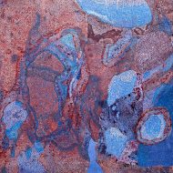 10. Red and Blue, 2024, 20 x 20 inches, collage