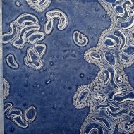 12. Blue molecules, 2024, 20 x 59 inches, unique print