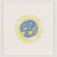 5. La Dentelle Radicale (Vert, bleu, rose), 2025 papier découpé 45,75 x 45,75 cm